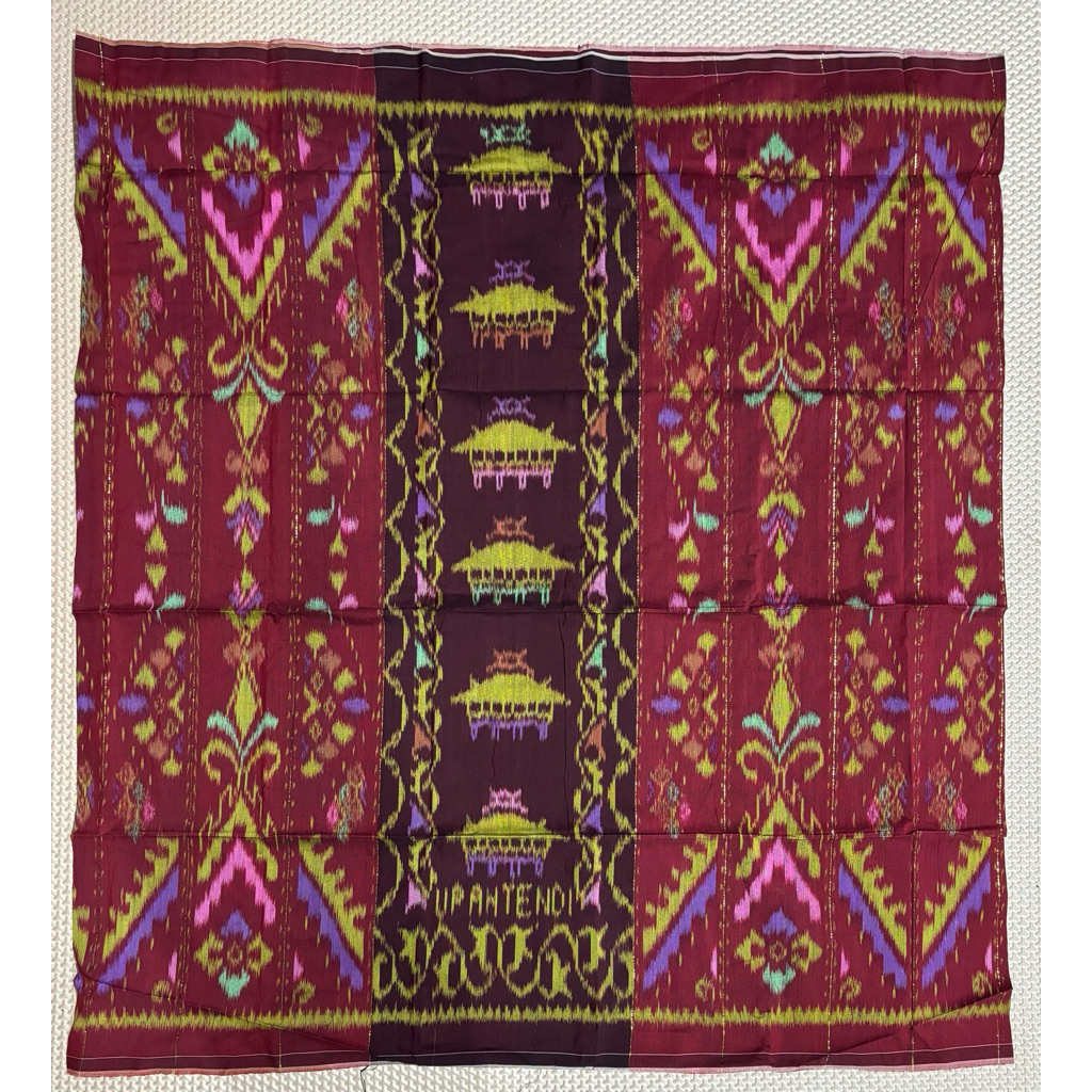 SARUNG UPAH TENDI & UKUR MEHULI CORAK RUMAH ADAT