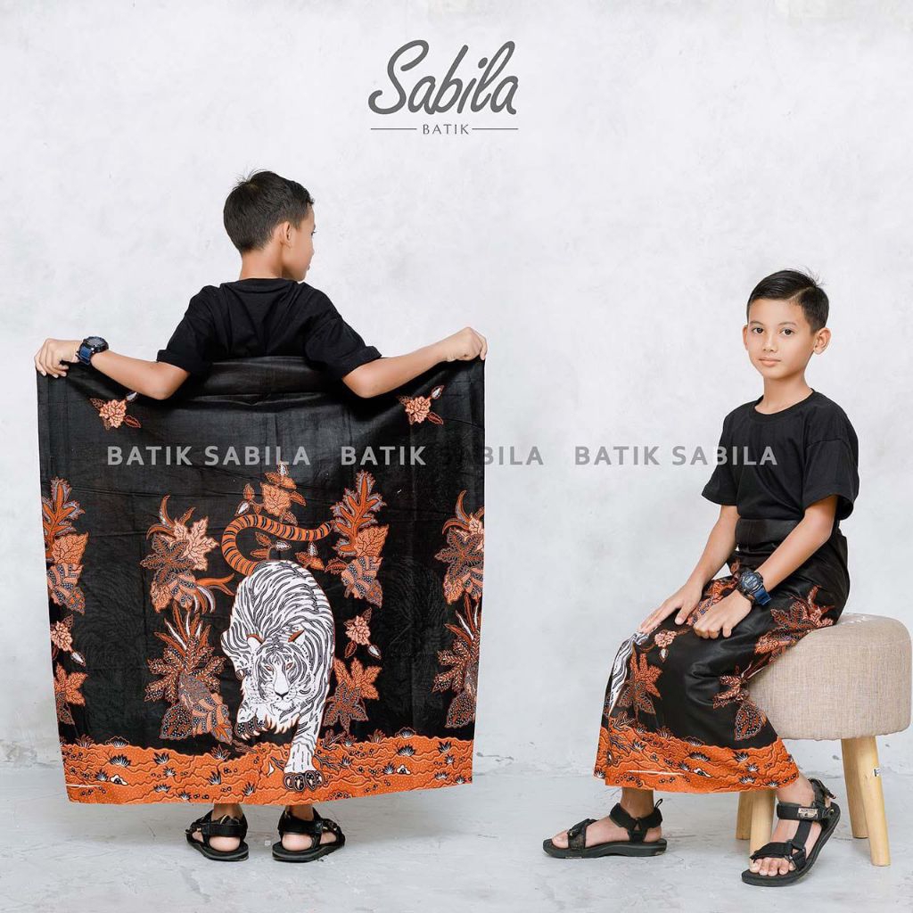 Sarung Anak Laki Laki Motif Macan Bahan Katun Usia 8-12 Tahun Sarung Anak SD SMP Kang Santri