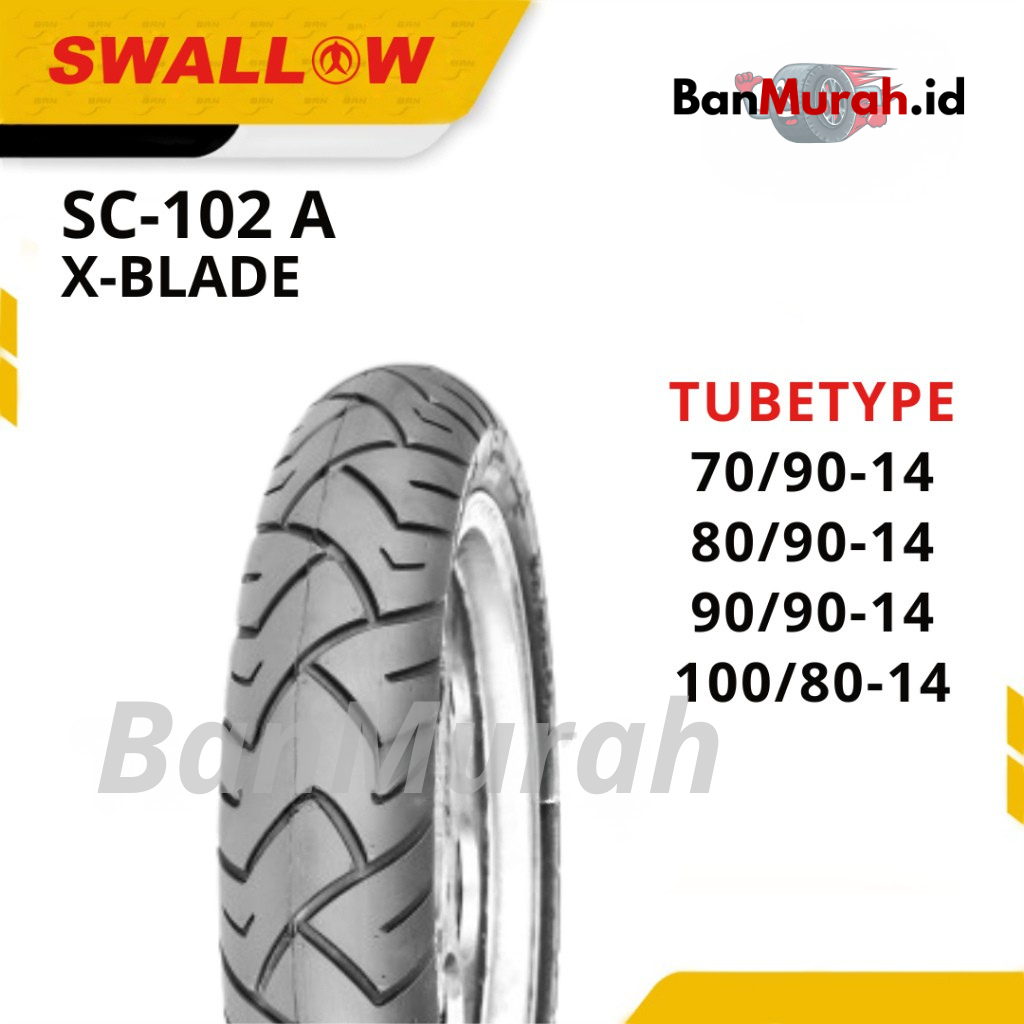 Ban Luar Sepeda Motor Swallow SC-102 A X-BLADE 70/90 80/90 90/90 100/80 Ring 14 Tubetype