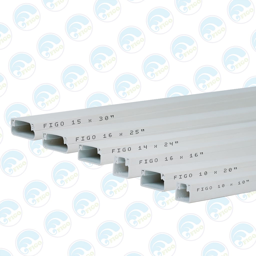Tray Cable FIGO - Pelindung Kabel PVC Kabel Duct 10x10 10x20 14x24 15x30 40x60 16x16 mm