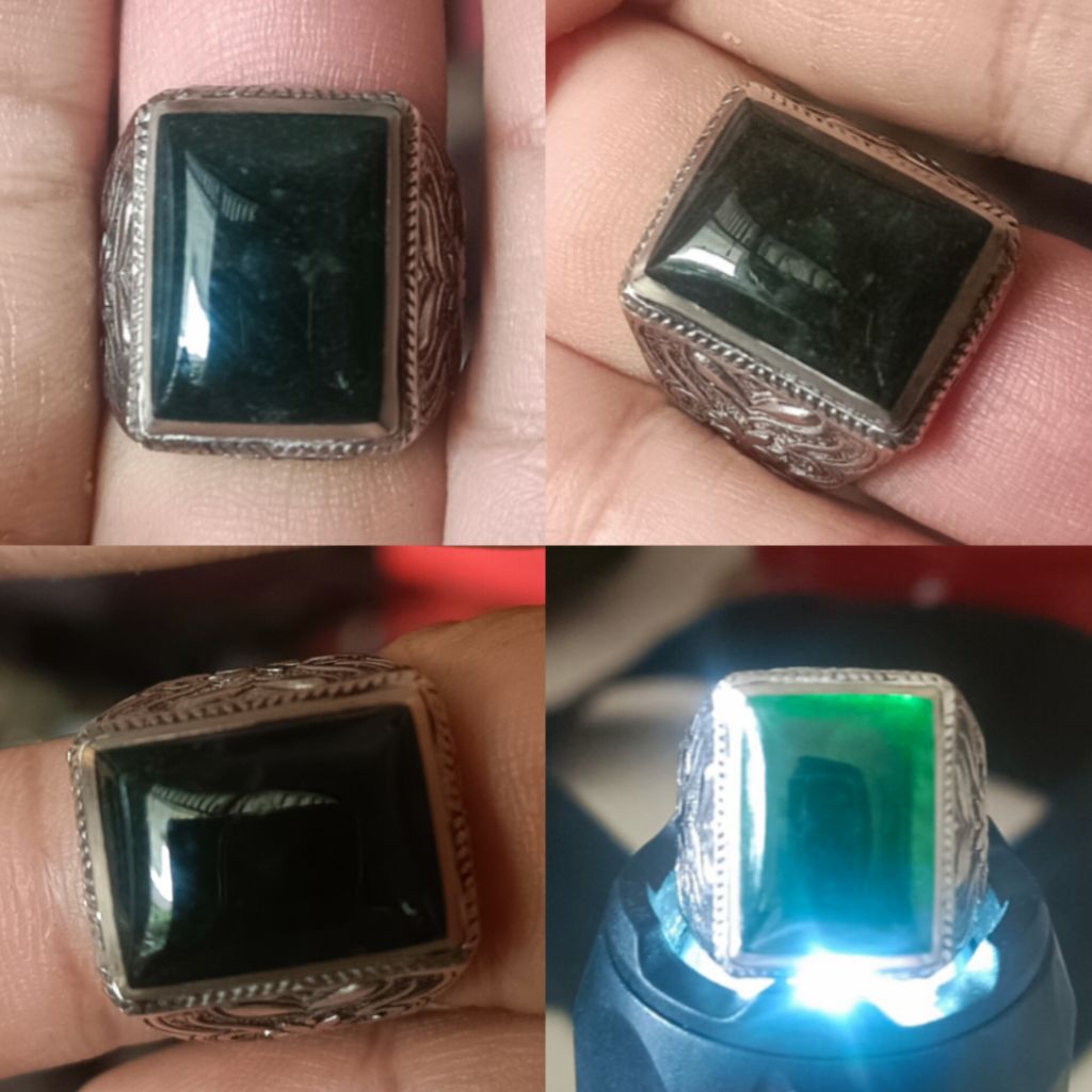 Natural Giok Nabire Warna Hijau Tua Asli Papua / Dark Green Jadeite Jade asli Origin Indonesia - Mau