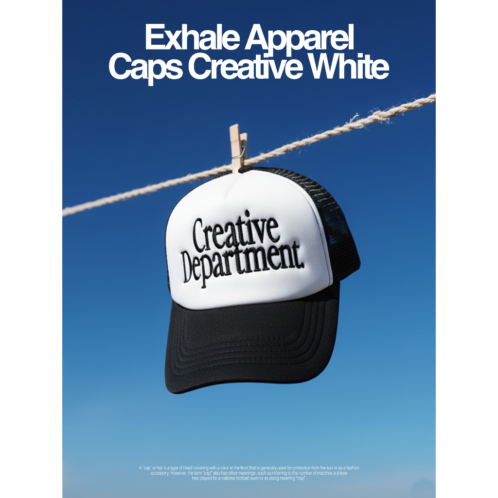 Exhale Apparel Trucker Caps Topi Creative White