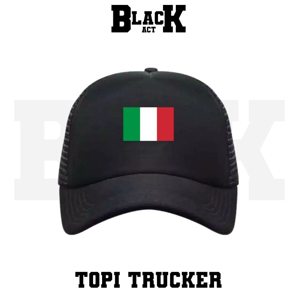 TOPI TRUCKER BENDERA ITALIA