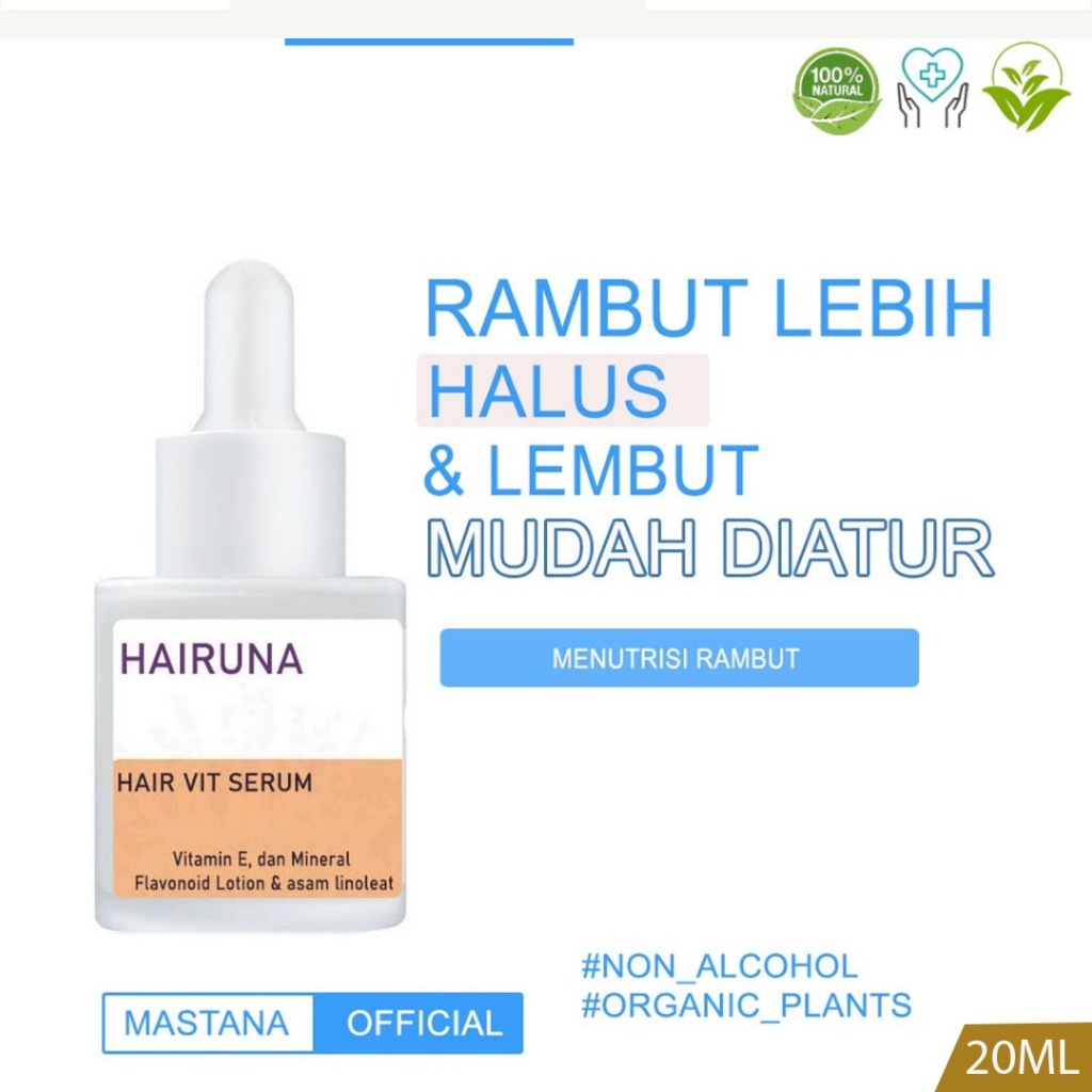 Serum rambut kering dan mengembang Vitamin Rambut Kering Hair Serum Rambut Kering Hairuna