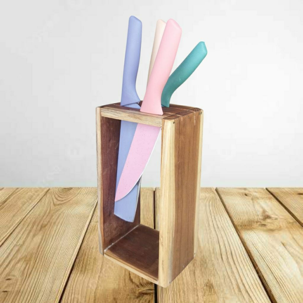Rak pisau dapur / rak tempat pisau / rak dapur kayu