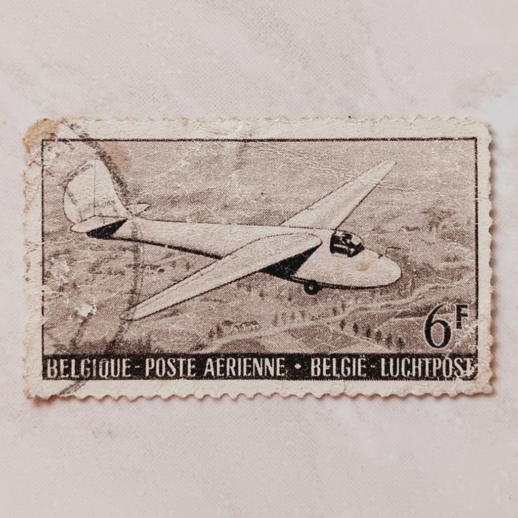 (AD) Perangko Belgia 1951 50th Anniversary of the Belgian Royal Aero-Club - "Arsenal Air 100" Sailpl
