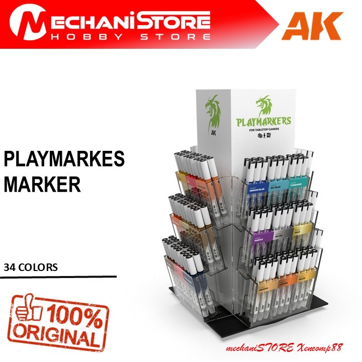 AK Playmarkers / Soft Brush Tip Marker / Spidol Akrilik Military Warhammer Tabletop Board Game (AKM0
