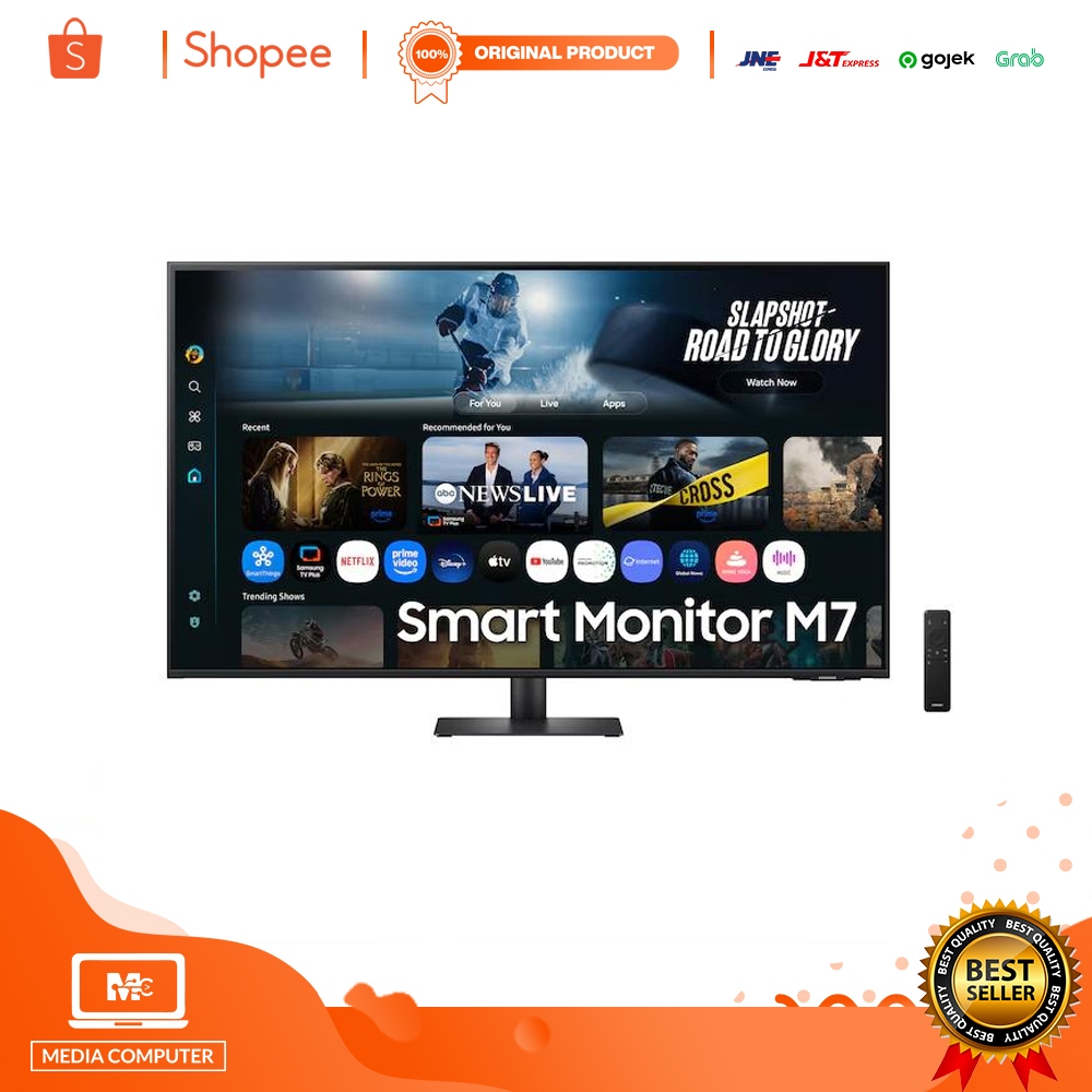 Monitor SAMSUNG LS43FM702UEXXD 43 M7 M70F 4K UHD Smart Monitor