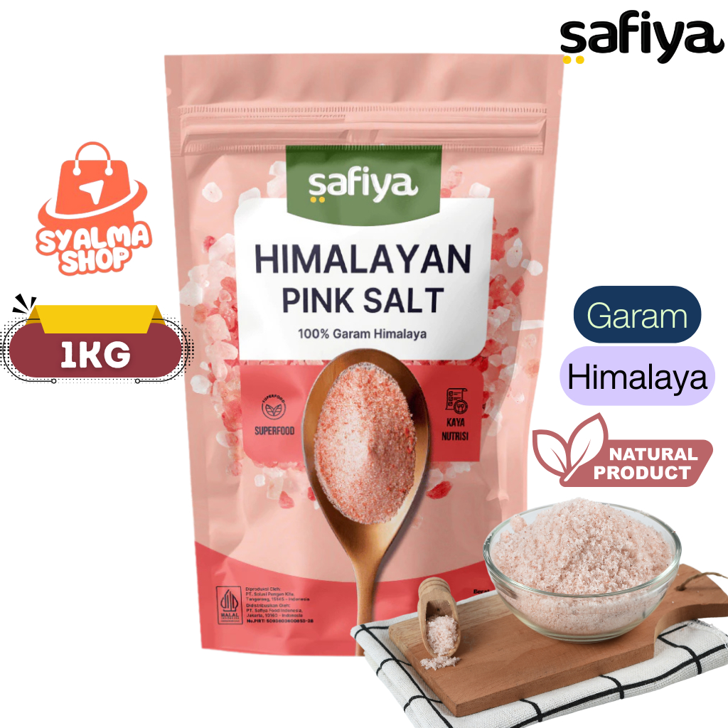 Safiya Garam Himalaya 1 Kg Pink Himalayan Salt Original