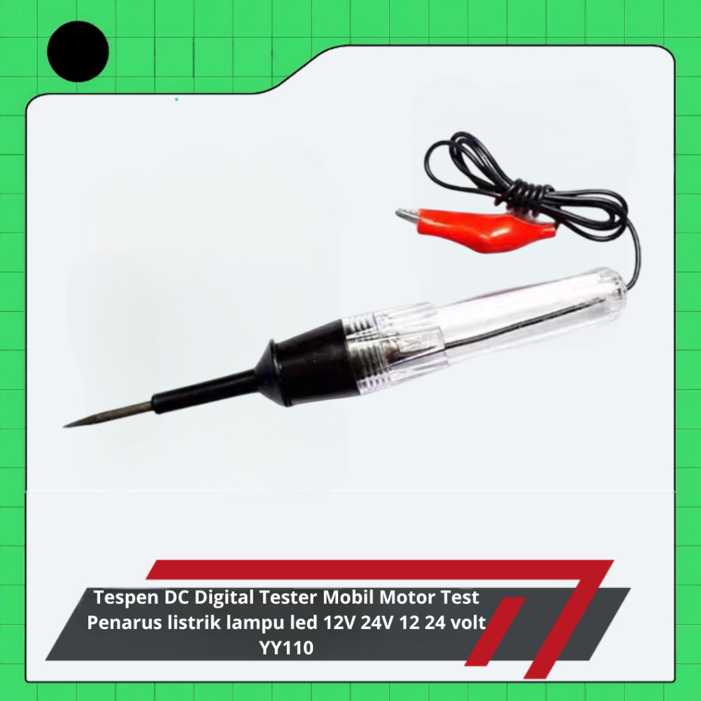Tespen DC Digital Tester Mobil Motor Test Penarus listrik lampu led 12V 24V 12 24 volt YY110