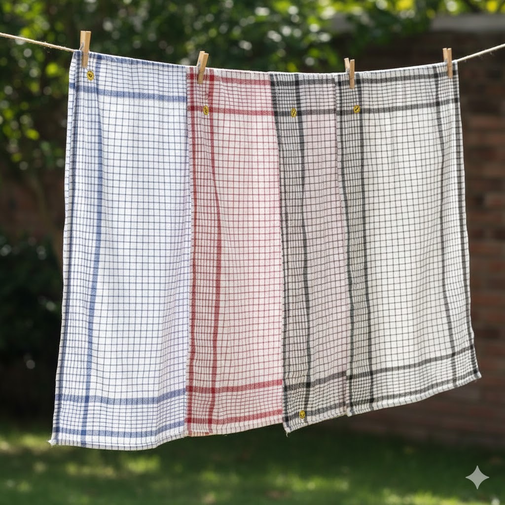 Kain Lap Serbed Aneka Produksi Isi ( 6 Pcs ) | Serbet Dapur Makan Kotak - Kotak Murah | Handuk Makan