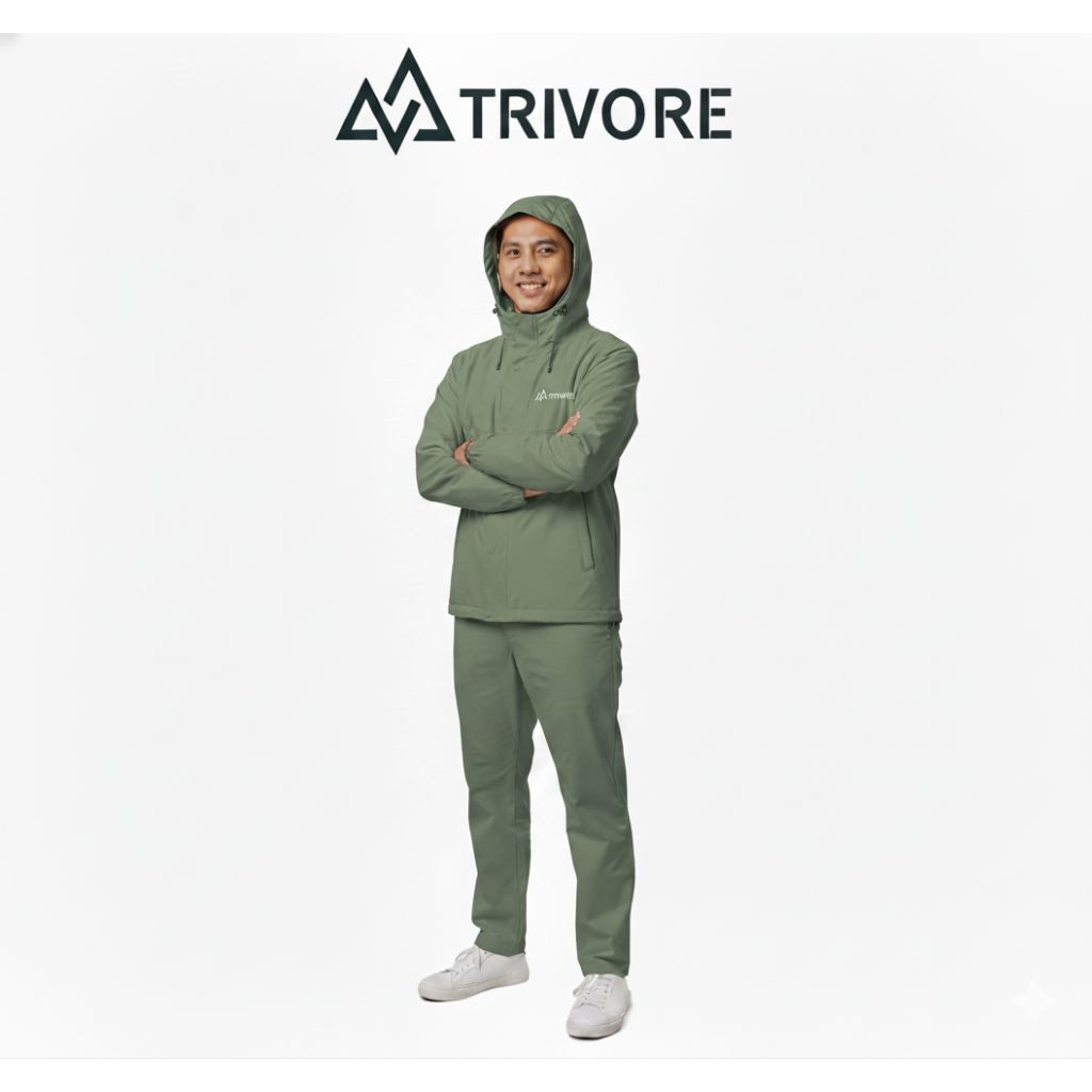 jas hujan RAINCOAT tebal dewasa jas hujan TRIVOR anti robek setara axio