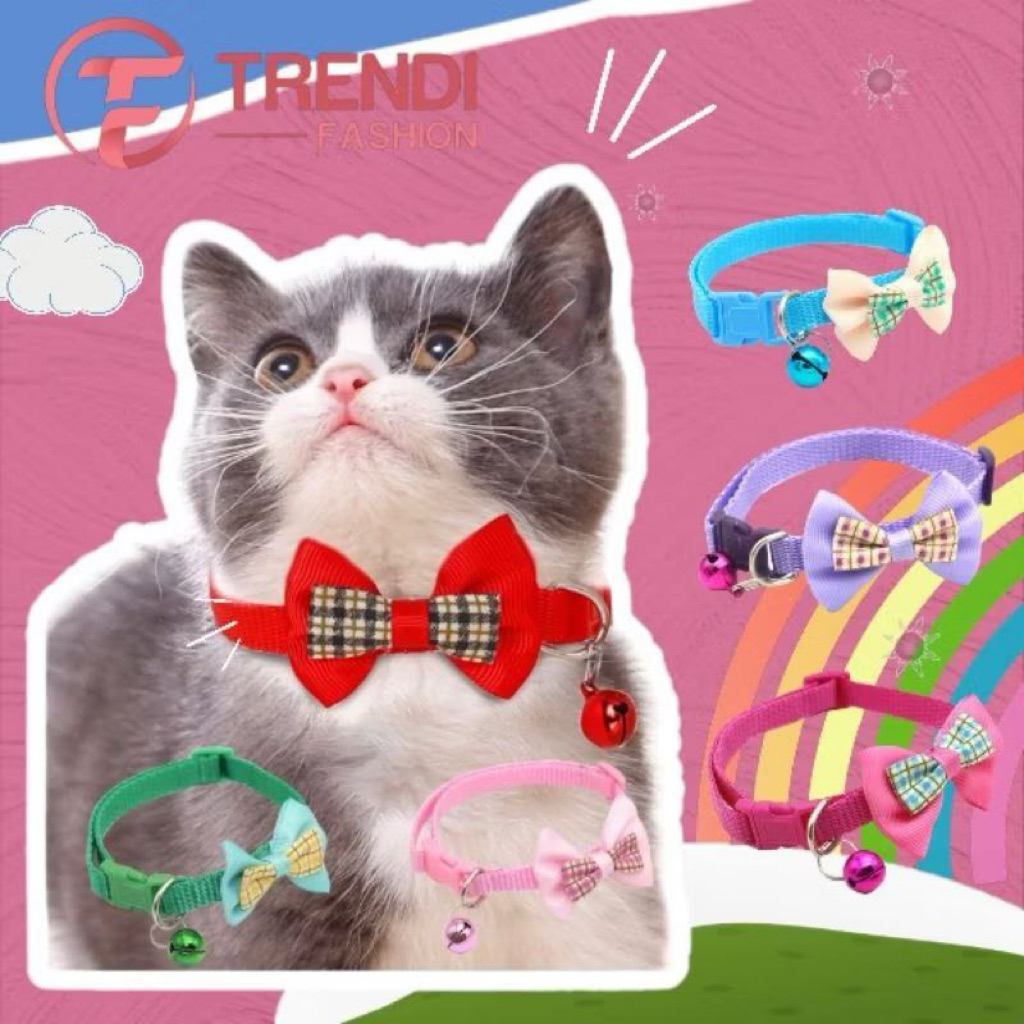 Kalung Kucing Pita Lonceng - Kalung Lonceng Kucing