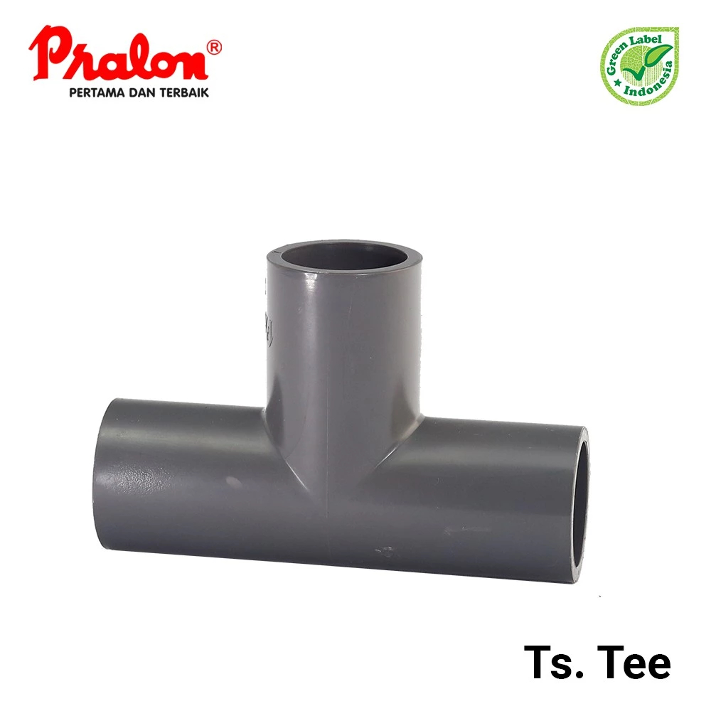 PRALON Tee AW Abu 1/2 Inch Paralon PVC Abu - Abu