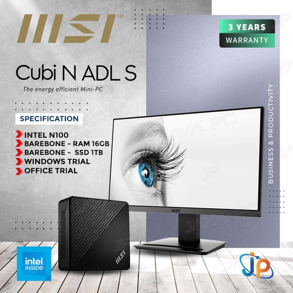 MSI Mini Pc Cubi N ADL S Kit Barebone - Intel Alder Lake N100