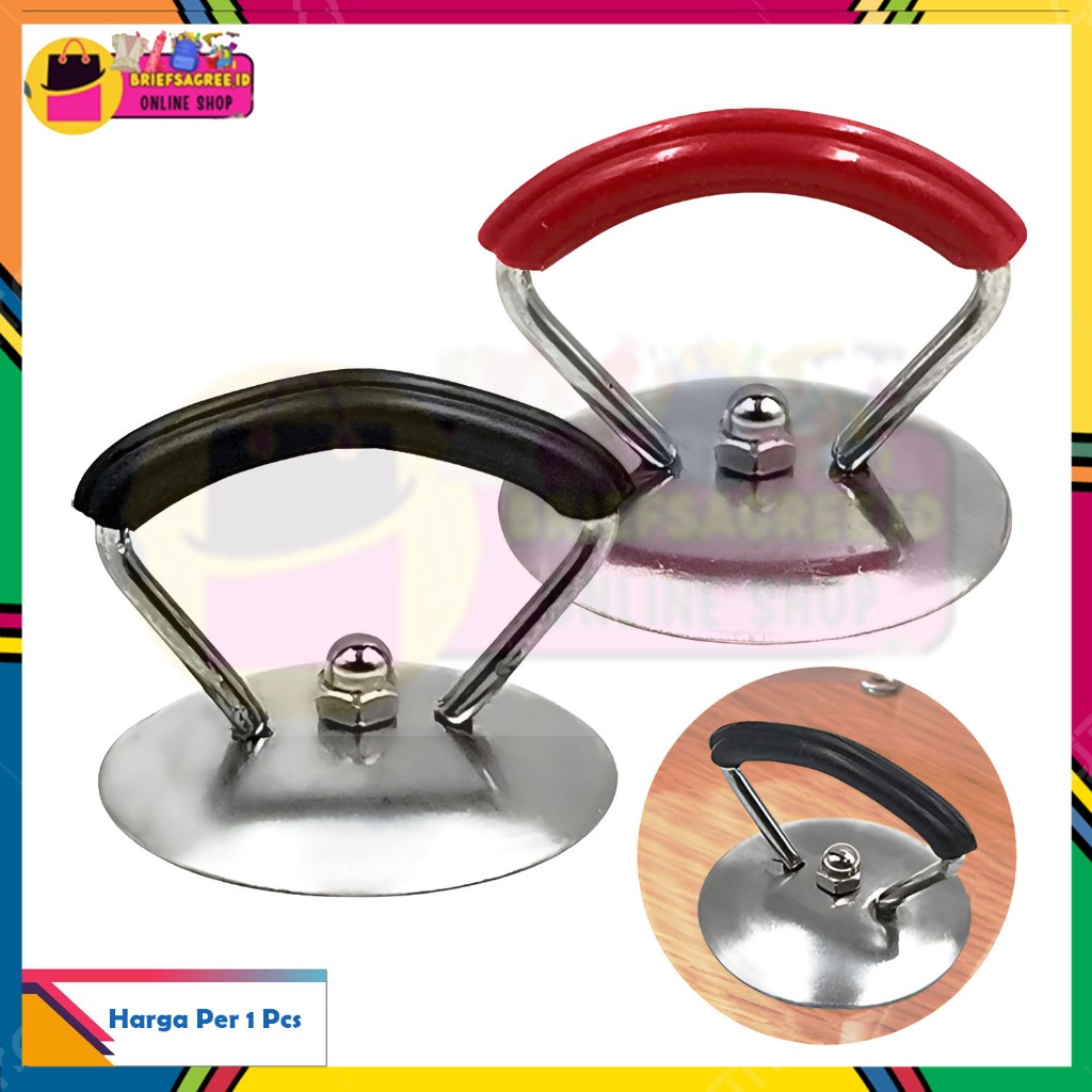 Pegangan Panci Anti Panas / Knop Silicon Pegangan Gagang Tutup Panci Anti Panas Stainless
