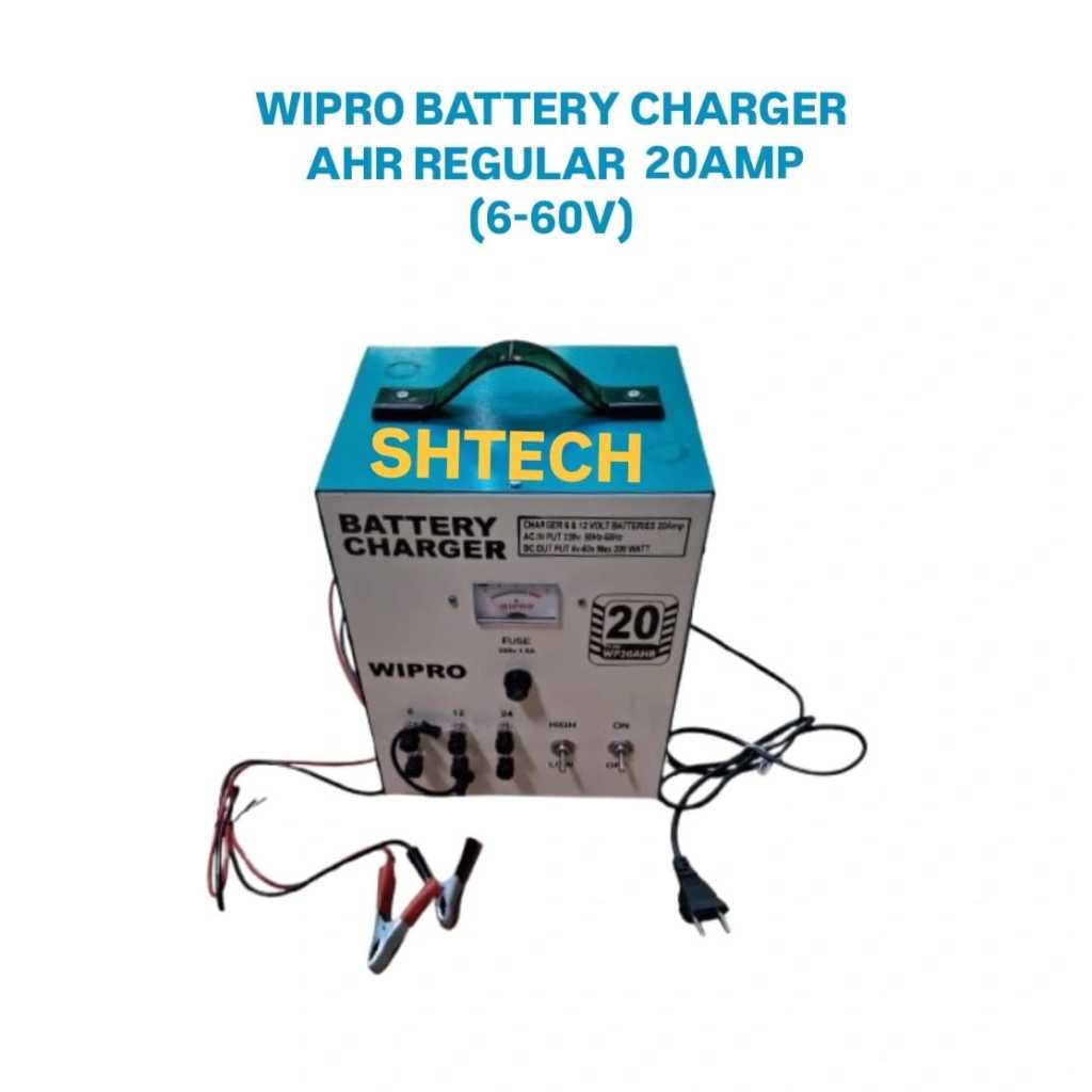 WIPRO WP 20/40/60 AHR CHARGER AKI 20/40/60 A CAS AKI MOBIL MOTOR GENSET BATTERY CHARGER