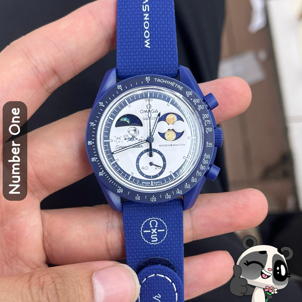 Jam Tangan Om x Swtch Mission To Earthpase Moonshine Gold Clone