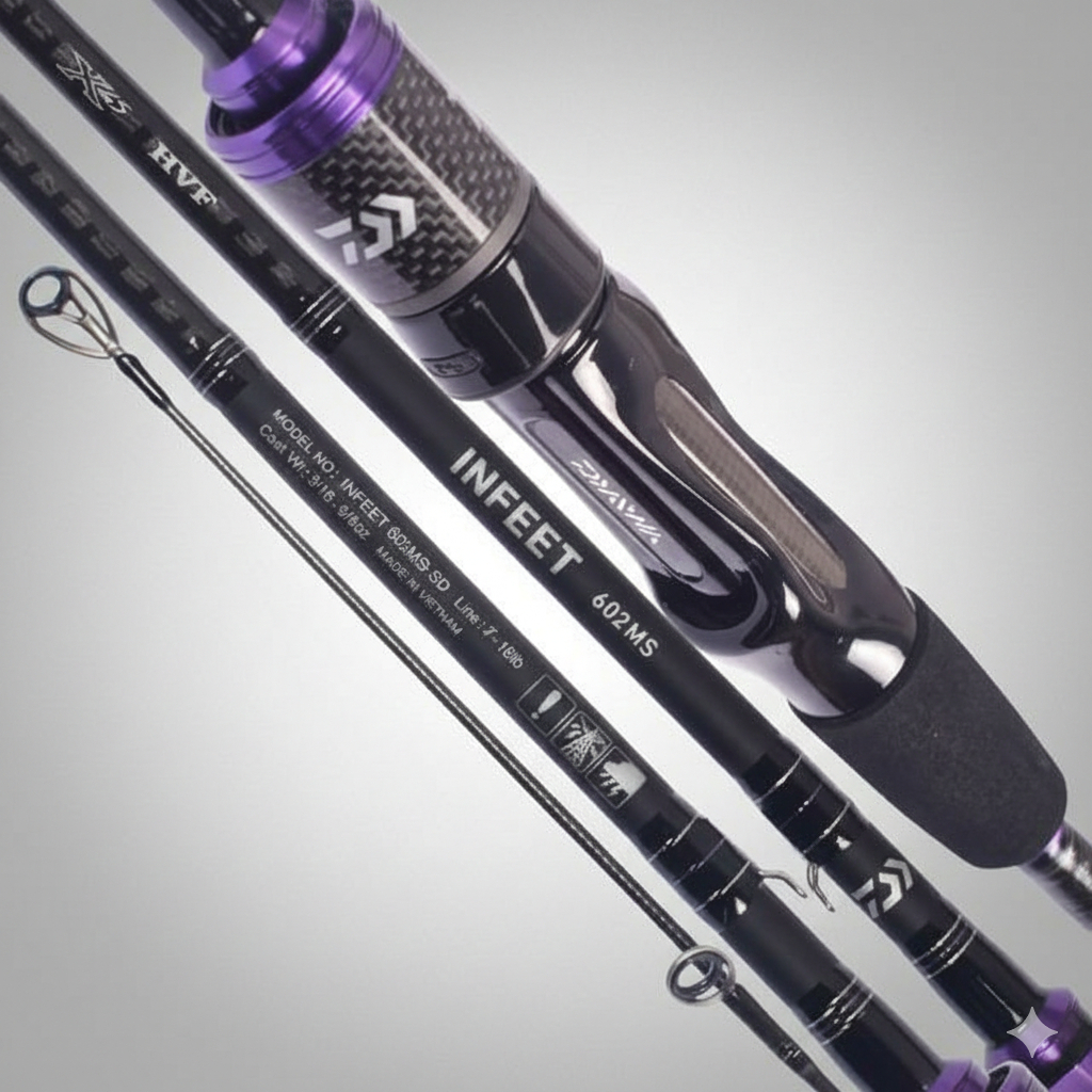 Joran Spinning DAIWA INFEET Carbon Fiber 3 Ukuran