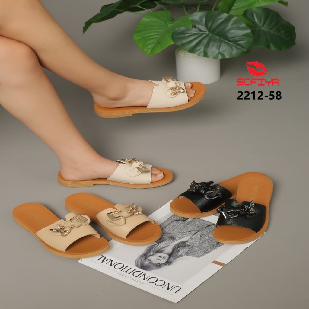 SANDAL TEPLEK WANITA IMPOR ORIGINAL SOFIYA 2212-58