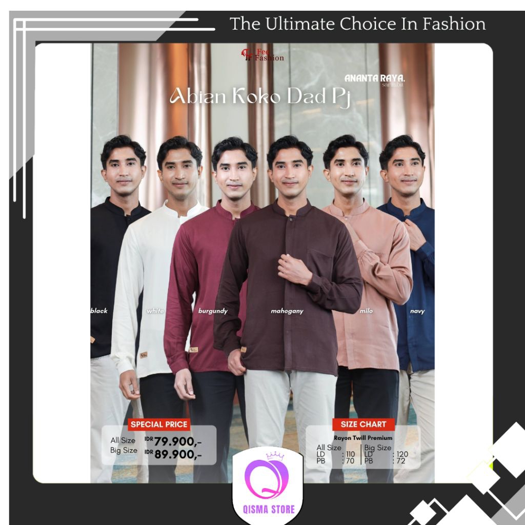 BEST PRICE// ANANTA RAYA ORLIN MIDI DRESS & ABIAN KOKO DAD PJ-PD BY FEE FASHION// QISMA STORE