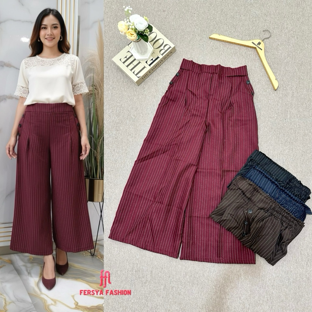 CELANA KULOT STRIPE SERBA 35K #NINA