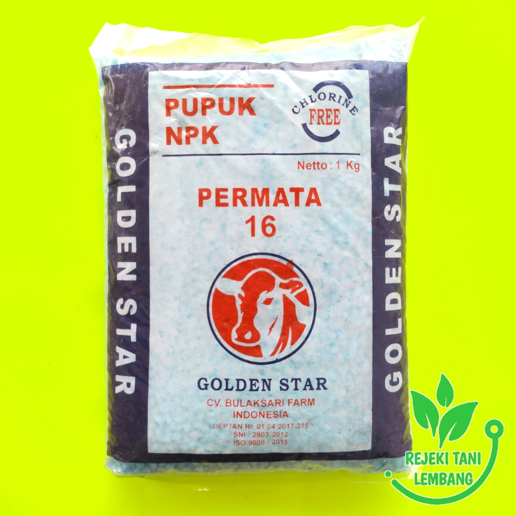PUPUK NPK PERMATA 16 GOLDEN STAR ISI 1 KG