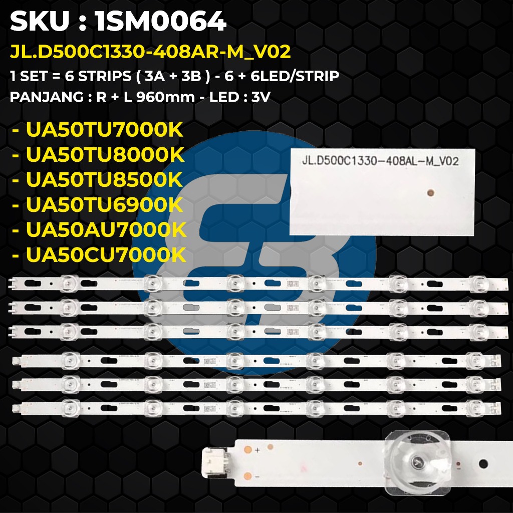 Backlight TV SAMSUNG 50 Inch UA50TU7000 UA50AU7000 UA50CU7000K UA50TU8000 UA50TU8500 UA50TU6900 JL.D