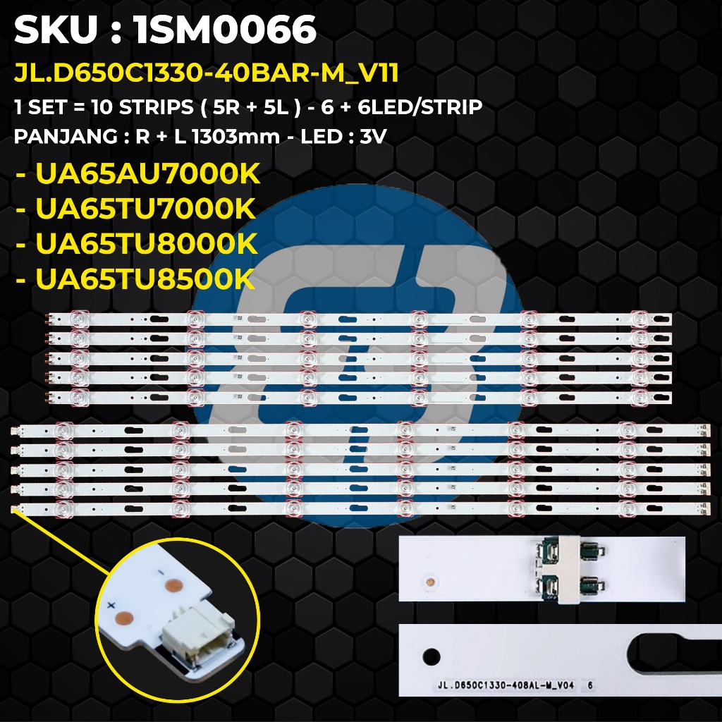 Backlight TV SAMSUNG 65 Inch UA65TU7000 UA65TU8000 UA65AU7000 UA65TU8500 JL.D650C1330-40BAR-M_V11
