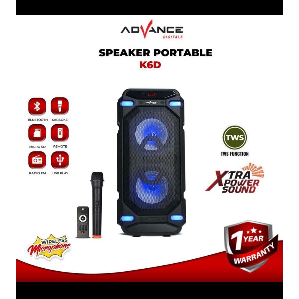 ADVANCE PORTABLE SPEAKER K 6D