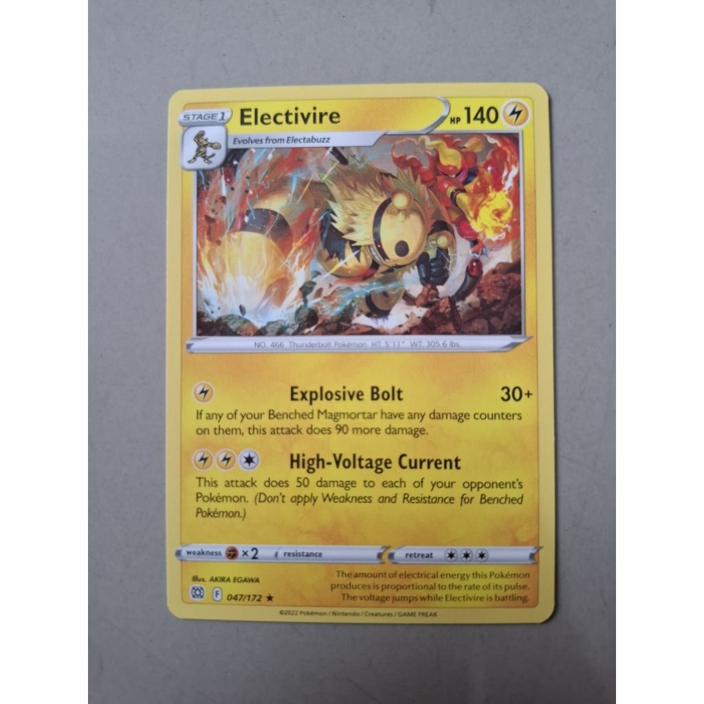 kartu pokemon original common electivire 047/172