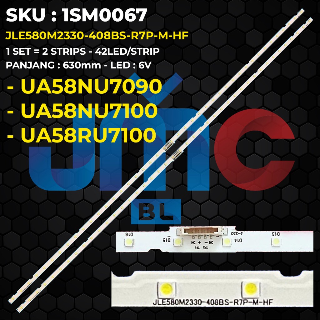 Backlight TV SAMSUNG 58 inch UA58NU7100 UA58RU7100 UA58NU7090 JLE580M2330-408BS-R7P-M-HF
