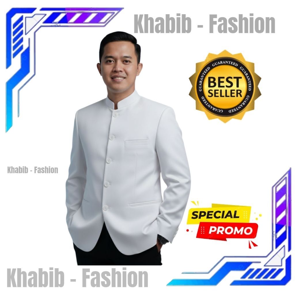 JAS KOKO JASKO MANDARIN PRIA WARNA PUTIH POLOS