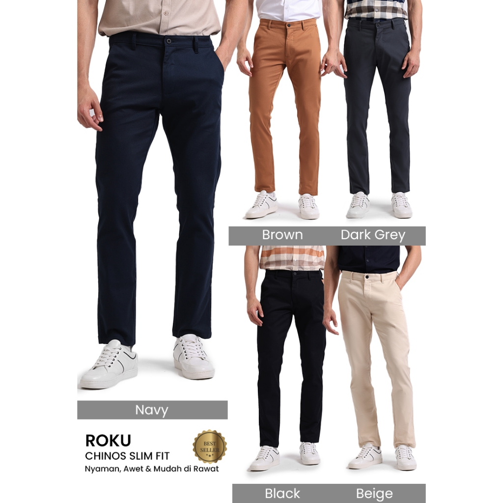 Manzone Celana Panjang Pria Roku Colour  Series