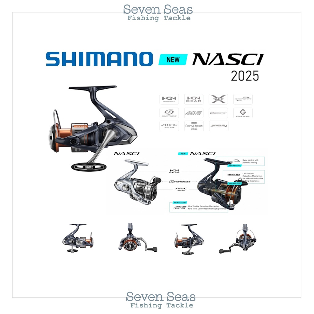 Reel Pancing Spinning Shimano Nasci FD Model 2025