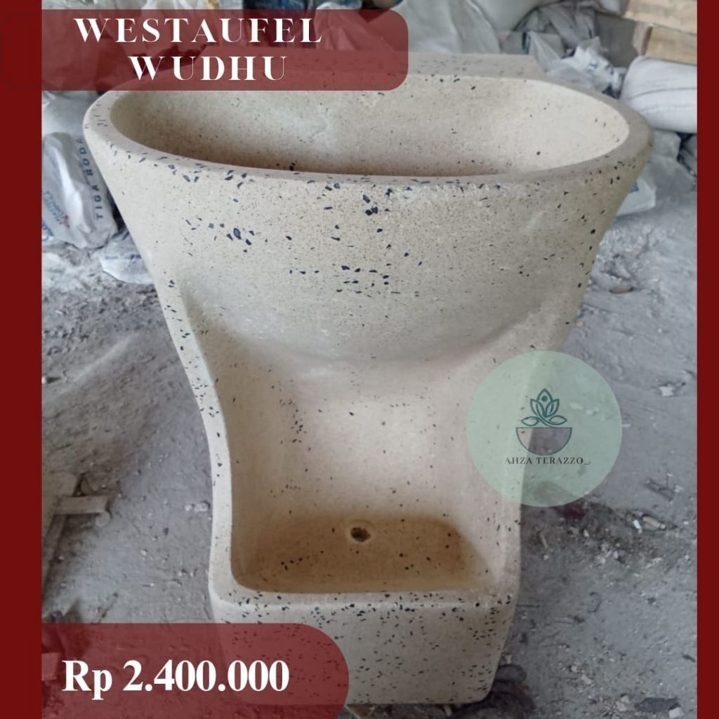 Wastafel Wudhu terazzo | standing wastafel