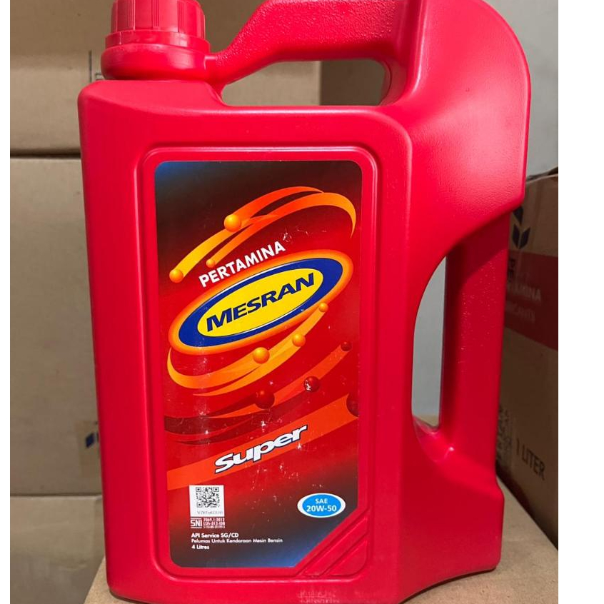 OLI MESIN MESRAN SUPER  4L OLI PERTAMINA MESRAN SUPER 4 LITER