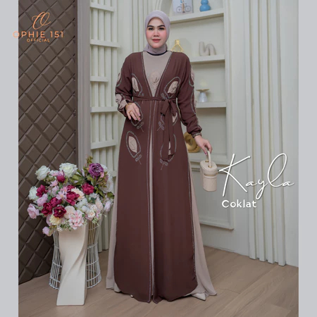 Glamour Dubai Gamis One Set Ceruti Premium Dengan Pashmina Ceruti Muslima