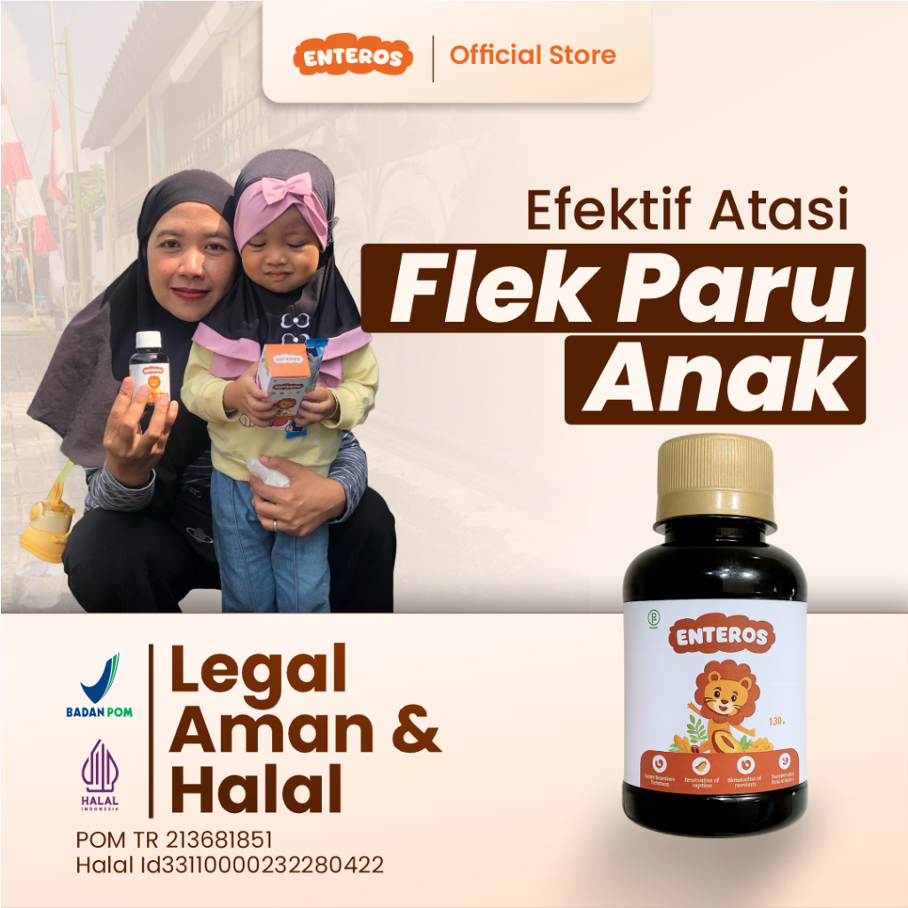 Enteros - Efektif Atasi Flek Paru Anak | Halal & BPOM 130ml