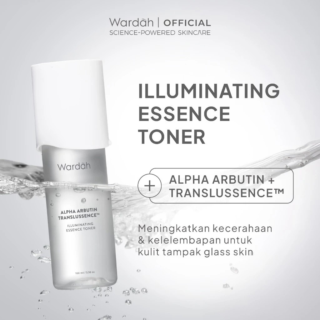 WARDAH ALPHA ARBUTIN TONER / WARDAH ALPHA ARBUTIN TRANSLUSSENCE ILLUMINATING ESSENCE TONER 50 ML MEN