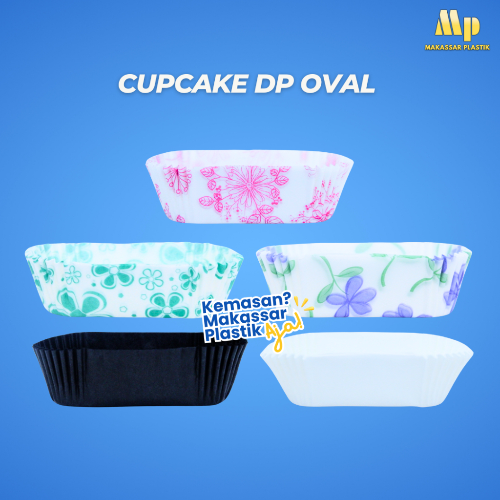 CUPCAKE DP OVAL GP 12,9x8,1/7,6x2,8 / PAPER CUP ROTI / CUP KUE KERTAS @1000 PCS