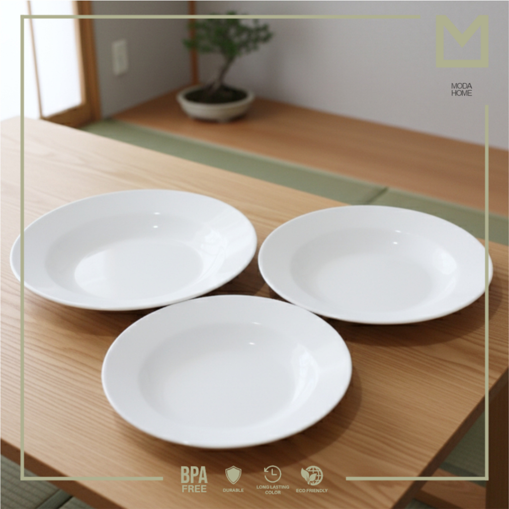 PIRING MAKAN MELAMIN / PIRING DALAM MELAMIN POLOS - TAHAN LAMA & FOOD GRADE -modahome.id