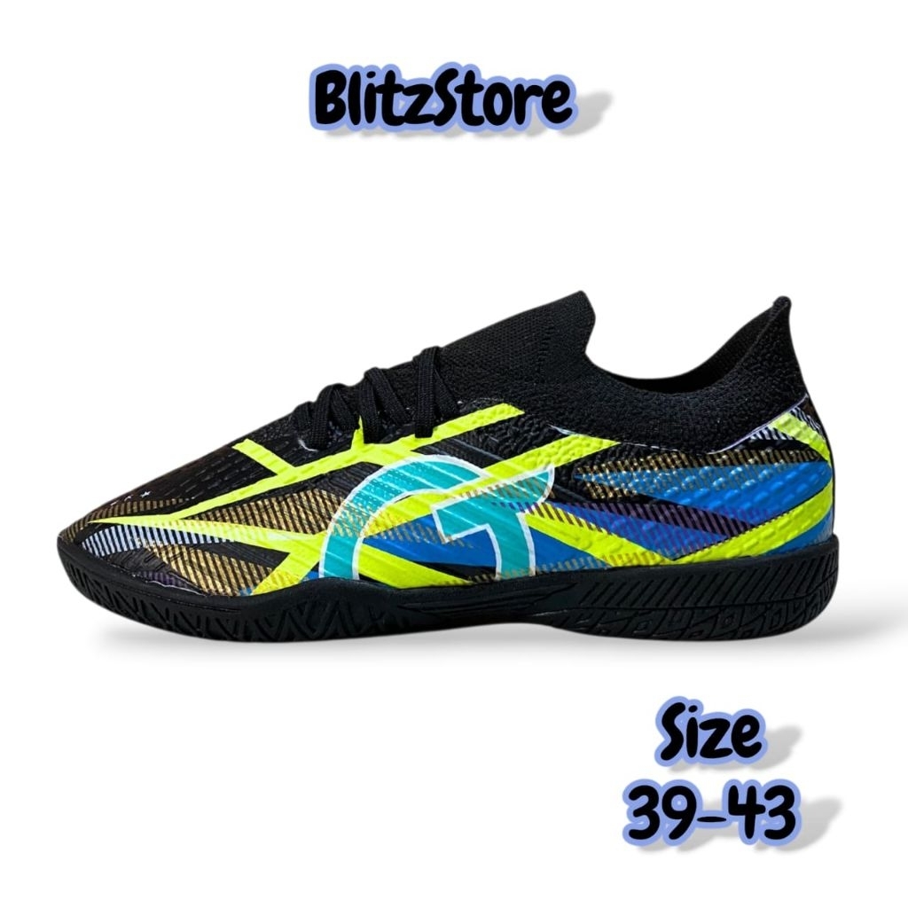Sepatu Futsal Gotello Hiverion FG Black Kualitas Original Brand Lokal