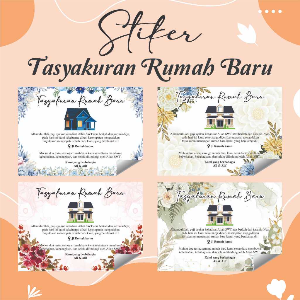Stiker Tasyakuran Rumah Baru Custom
