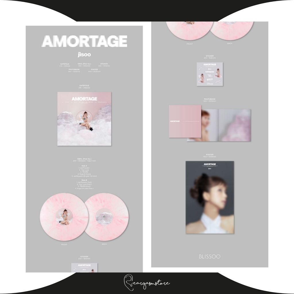 JISOO (BLACKPINK) - AMORTAGE (VINYL LP PINK VER)