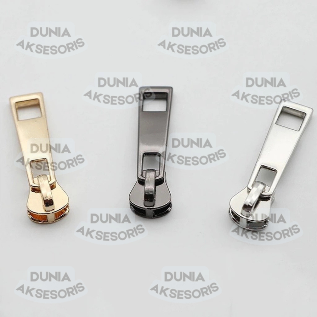 Accesories Tas Kepala Resleting BESI No. 5 (B) Kotak / Balok (Zipper puller) - (IMPORT)