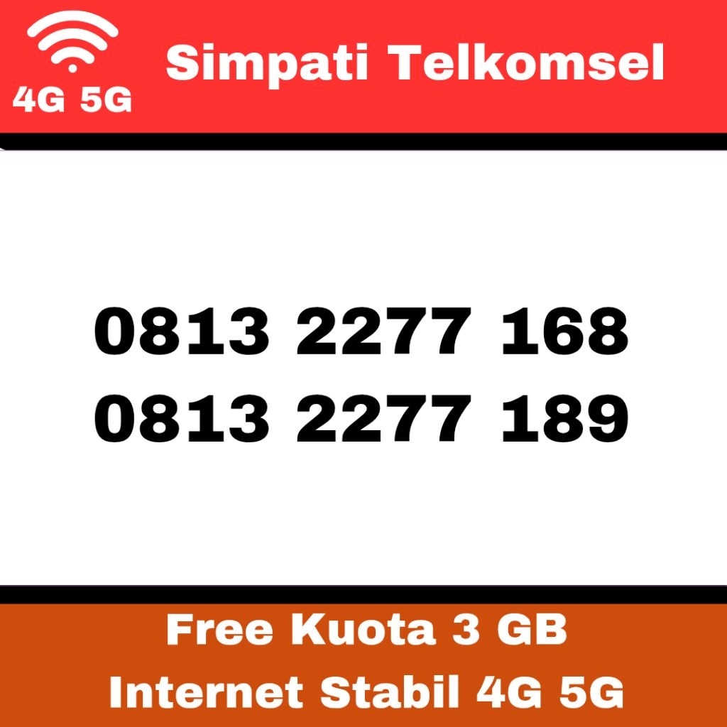 simpati telkomsel 0813 2277 168 nomor cantik 11 digit kartu internet stabil 4G 5G