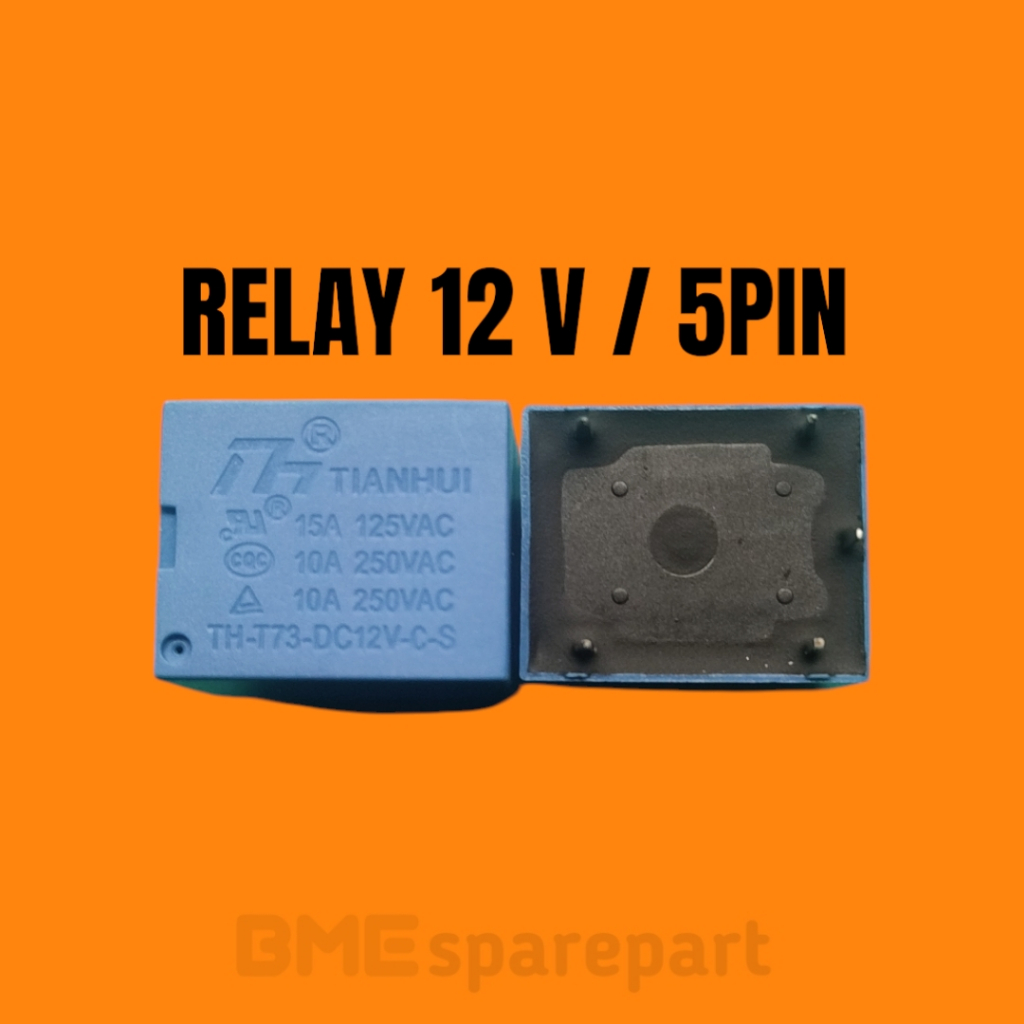 Relay 12V 5P 10A 125V 250V / RELAY DC 12 VOLT