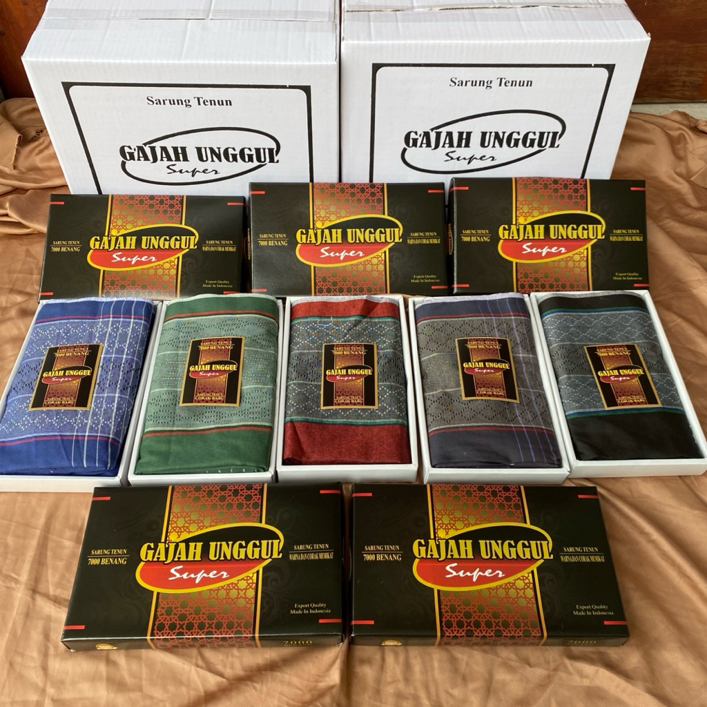 SARUNG GAJAH UNGGUL DEWASA 7000 BENANG UNTUK DEWASA sarung gajah unggul tenun Doby 7000 benang / sar