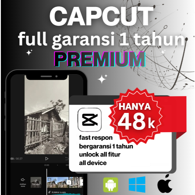 Premuim Tamlate Capcut Pro 1 Tahun Full Garansi